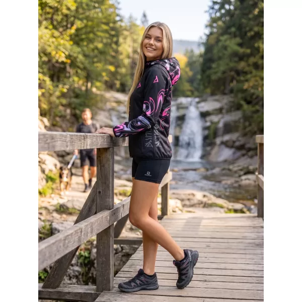  Premium-Softshelljacke für Damen ALTISPORT VOJ/ALW064JACK01 SCHWARZ ROSA 