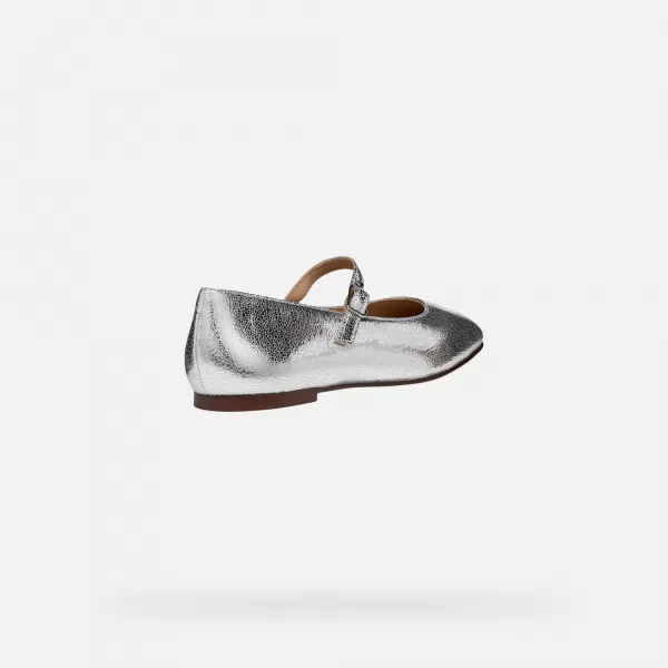  Ballerinas für Damen GEOX MARSILEA G013151 SILBER 