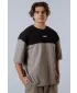 Übergroßes T-Shirt POWER 898 HELLBRAUN Asche Nebbia