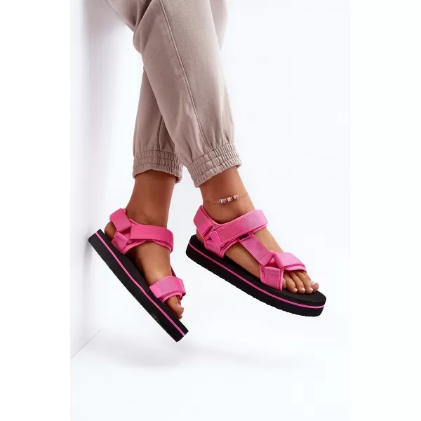  Damensandalen LEE COOPER LCW-23-34-2613 SCHWARZ/FUCHSIA 