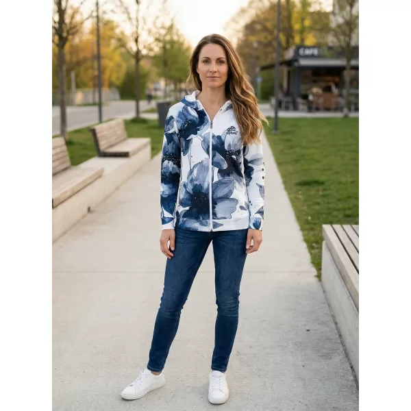  Hochwertiges Damen-Sweatshirt mit Reißverschluss ALTISPORT VOJ/ALW127MI02 SCHWARZ UND WEIß 