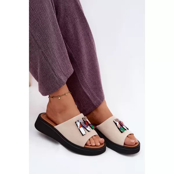  Damenhausschuhe VINCEZA 66942 BEIGE 