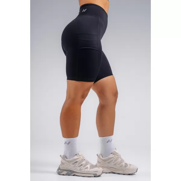  Shorts mit hohem Bund und Taschen NEBBIA PRIMAL 858 SCHWARZ 