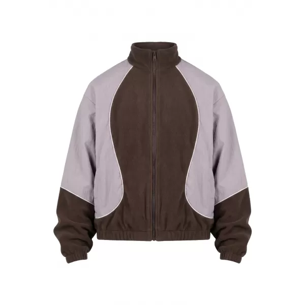 Herren-Trainingsjacke URBAN CLASSICS TB8602-23085 BRAUN/BLASSLILA 