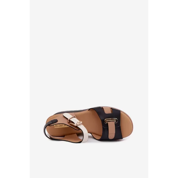  Damensandalen ARTIKER 58C0316 SCHWARZ/BEIGE 