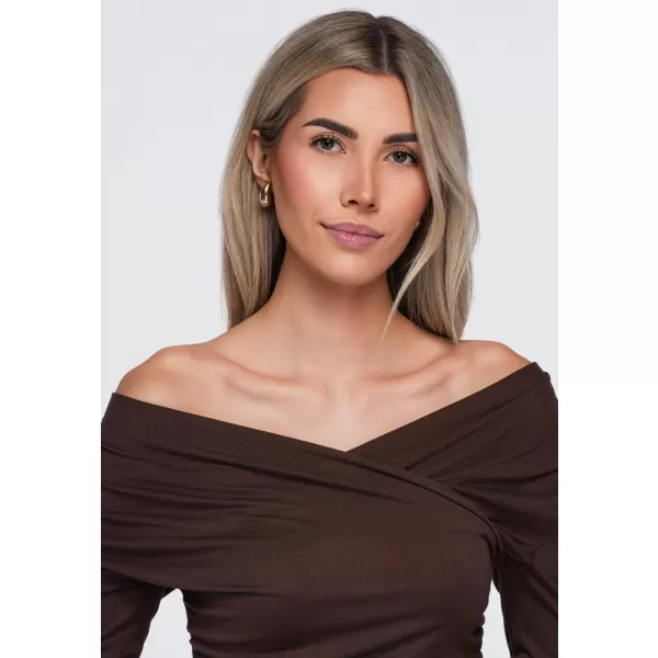  Damenbluse OMBRE OW-TS-E0088 BRAUN 