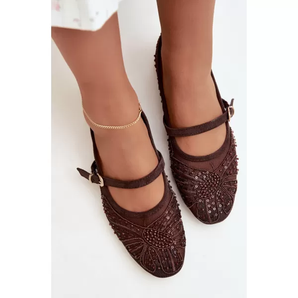  Ballerinas für Damen BOTO CH951 BRAUN 