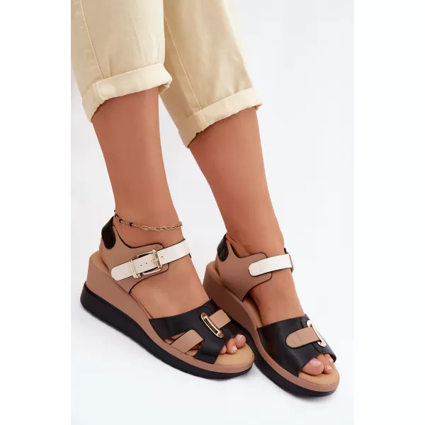  Damensandalen ARTIKER 58C0316 SCHWARZ/BEIGE 