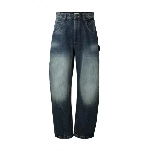  Herrenhosen URBAN CLASSICS TB8057 DUNKELBLAUER MARMOR GEWASCHEN 
