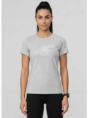 Damen-T-Shirt 4F WMM00TTSHF3309 KALTE HELLGRAUE MELANGE