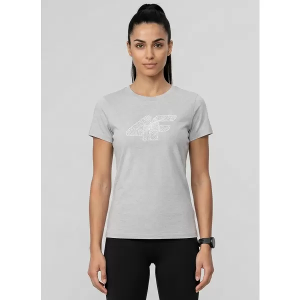  Damen-T-Shirt 4F WMM00TTSHF3309 KALTE HELLGRAUE MELANGE 