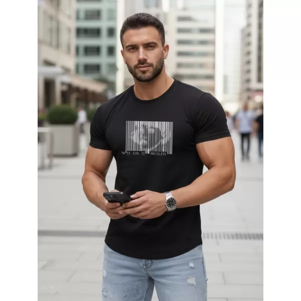  Herren-T-Shirt DSTREET NX5014R SCHWARZ 