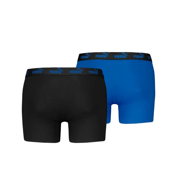  Herren-Boxershorts PUMA ELEMENTS MEN BASIC BOXERS 2P 93875301 SCHWARZ/BLAU 