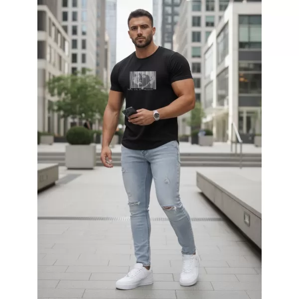  Herren-T-Shirt DSTREET NX5014R SCHWARZ 