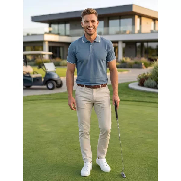  Herren-T-Shirt mit Kragen MALFINI FOCUS 232 DENIM 