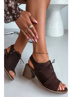 Damensandalen ZAZOO 40523 SCHOKOLADE