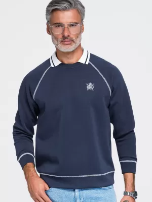 Herren-Sweatshirt OMBRE OM-SSNZ-0269 MARINEBLAU