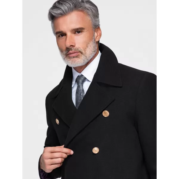  Herrenmantel OMBRE OM-COWC-0156 SCHWARZ 