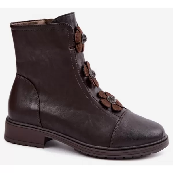  Damen-Stiefeletten BOTO ASA295-5 BRAUN 