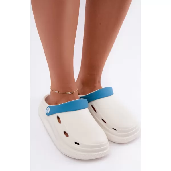  Damenhausschuhe BOTO C73A215 WEISS/BLAU 