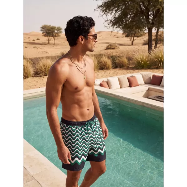  Herrenshorts OMBRE OM-SRSS-0221 GRÜN UND SCHWARZ 