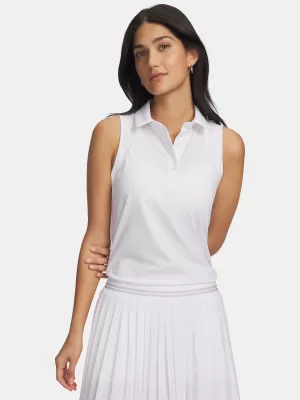 Damen-Tanktop UNDER ARMOUR UA ARMOURDRY SL POLO 6009804-100 WEIß