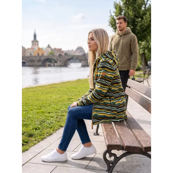  Fleece-Sweatshirt für Damen ALTISPORT ILANI KHAKI 