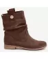 Damen-Stiefeletten ZAZOO 4210 BRAUNES WILDLEDER
