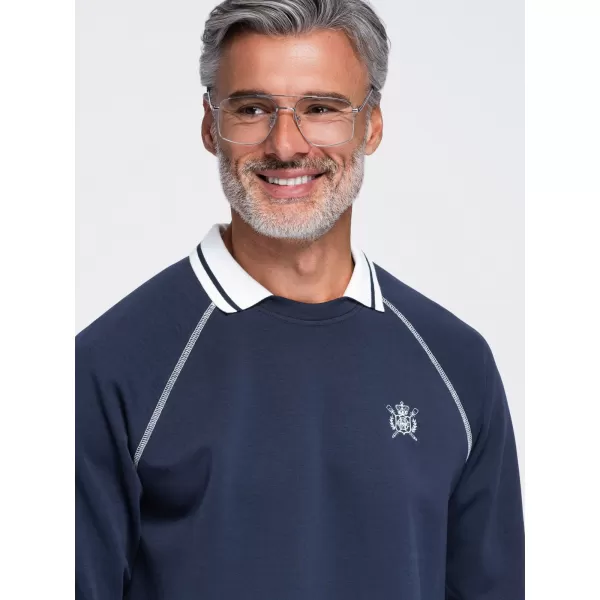  Herren-Sweatshirt OMBRE OM-SSNZ-0269 MARINEBLAU 