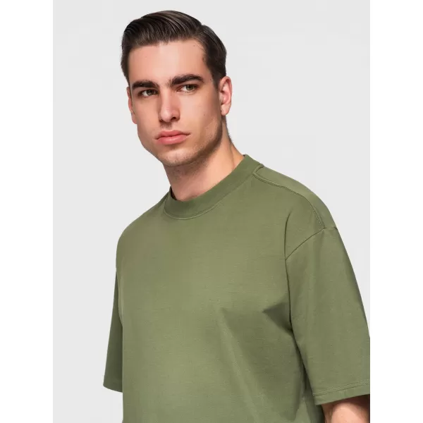  Herren-T-Shirt OMBRE OM-TSBC-0291 GEBROCHENES WEIß/BLASSES OLIV/MARINEBLAU 