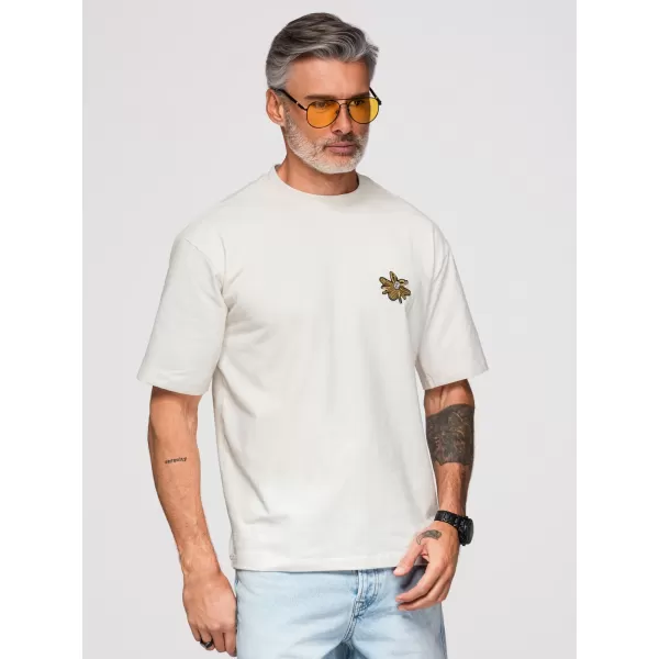  Herren-T-Shirt OMBRE OM-TSCT-0275 CREMEFARBEN 