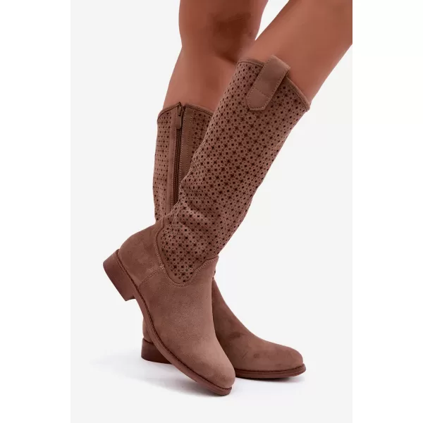  Damenstiefel S.BARSKI HY62-8144 KAFFEE 
