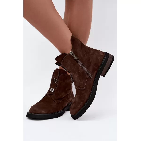  Damen-Stiefeletten D&A CR62-3335 BRAUN 