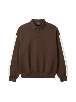 Herren-T-Shirt mit Kragen URBAN CLASSICS TB8595-00075 BRAUN