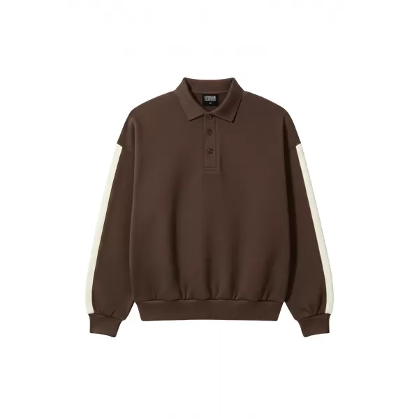  Herren-T-Shirt mit Kragen URBAN CLASSICS TB8595-00075 BRAUN 