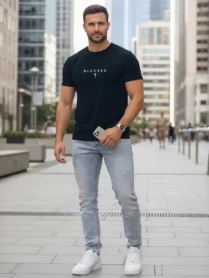Herren-T-Shirt DSTREET NX5124R-NY DUNKELBLAU
