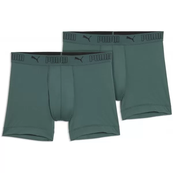  Herren-Boxershorts PUMA SPORT MICROFIBER BOXER 2P 93552016 GRÜN 