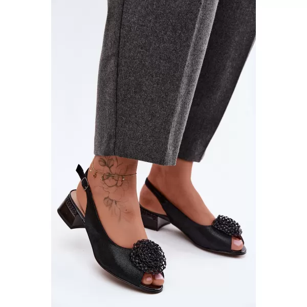  Damensandalen D&A CR61-3030 SCHWARZ 