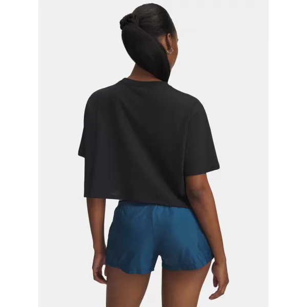  Damen-T-Shirt UNDER ARMOUR W WM CROP SS 6010588-001 SCHWARZ 