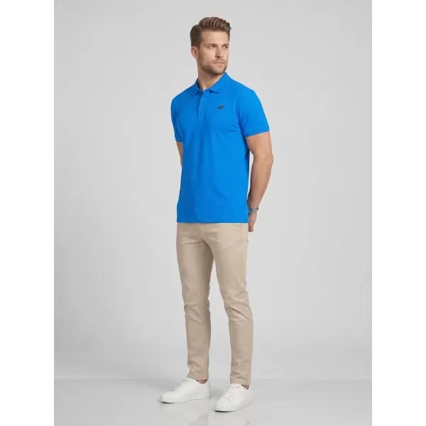  Herren-T-Shirt mit Kragen 4F WMM00TPTSM0770 BLAU 