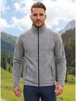 Herren-Sweatshirt aus Microfleece MALFINI FACTOR 852 SILBERNE HIGHLIGHTS