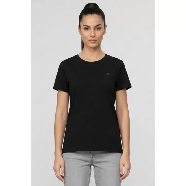  Damen-T-Shirt 4F WAW25TTSHF2350 TIEFSCHWARZ 