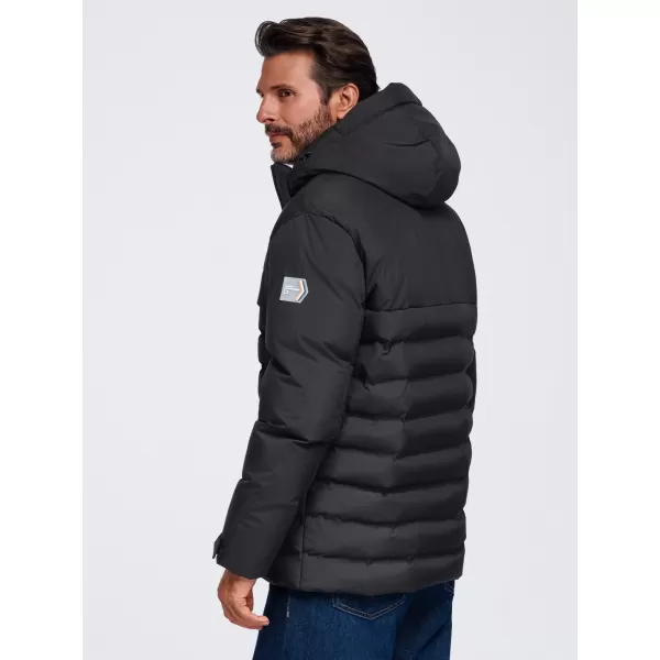  Winter-Steppjacke für Herren OMBRE OM-JAHP-0305 SCHWARZ 