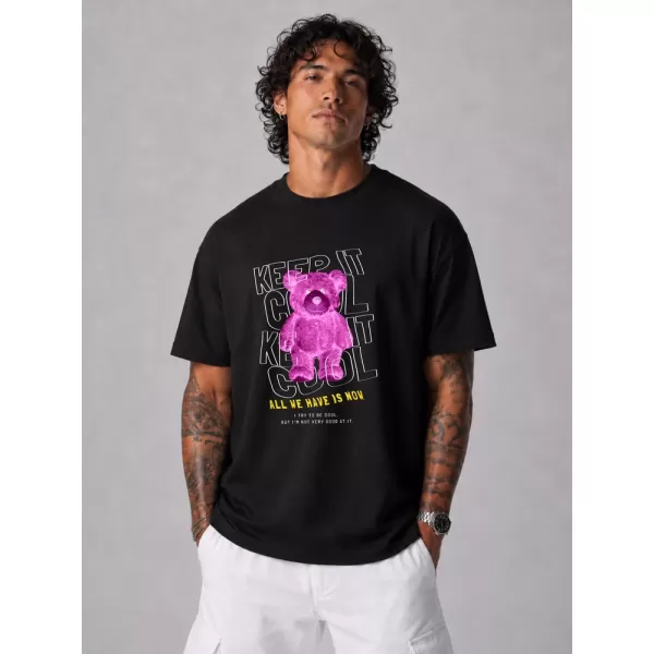  Herren-T-Shirt DSTREET NX1030R-BK-O SCHWARZ 