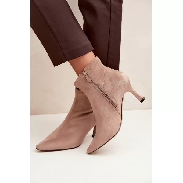  Damen-Stiefeletten BOTO 7107 BEIGE 