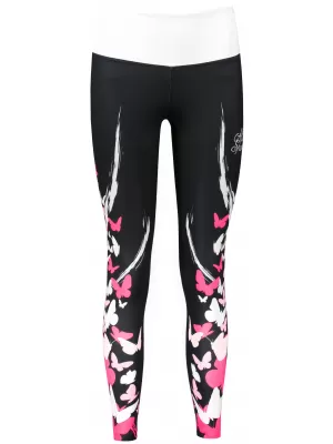 Lange Premium-Leggings für Damen (neue Größen) ALTISPORT VOJ/ALW022LEG05 SCHWARZ ROSA