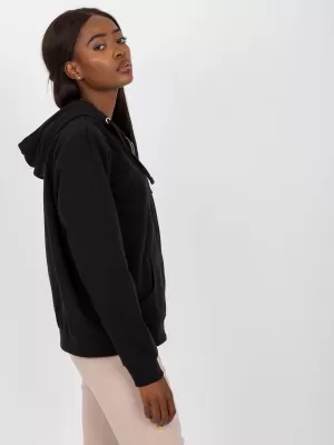Damen-Sweatshirt BASIC FEEL GOOD B-002.72 NOIR