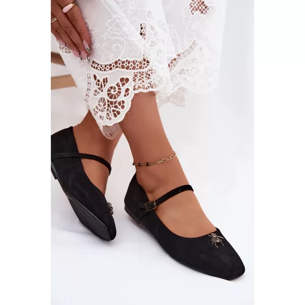  Ballerinas für Damen BOTO 6672 SCHWARZ 