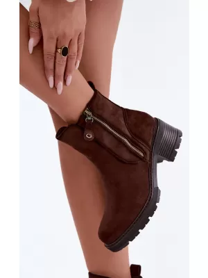 Damen-Ankle-Boots S.BARSKI HY62-8101 SCHOKOLADE