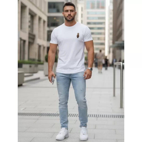  Herren-T-Shirt DSTREET NX5101R-WH WEIß 